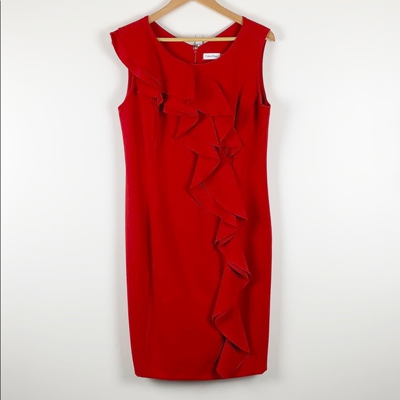 Calvin Klein Red Cocktail Dress - Picture 4 of 7
